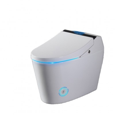 Bathroom high quality  automatic flushing ceramic one piece heated seat   smart bidet wc toilet